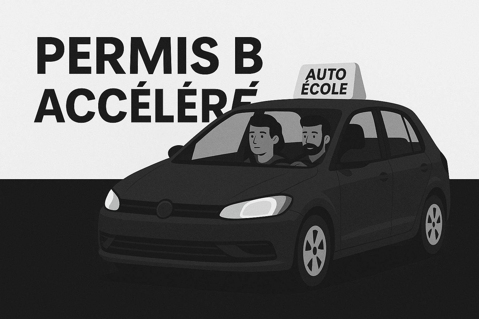 Illustration Permis B Accéléré